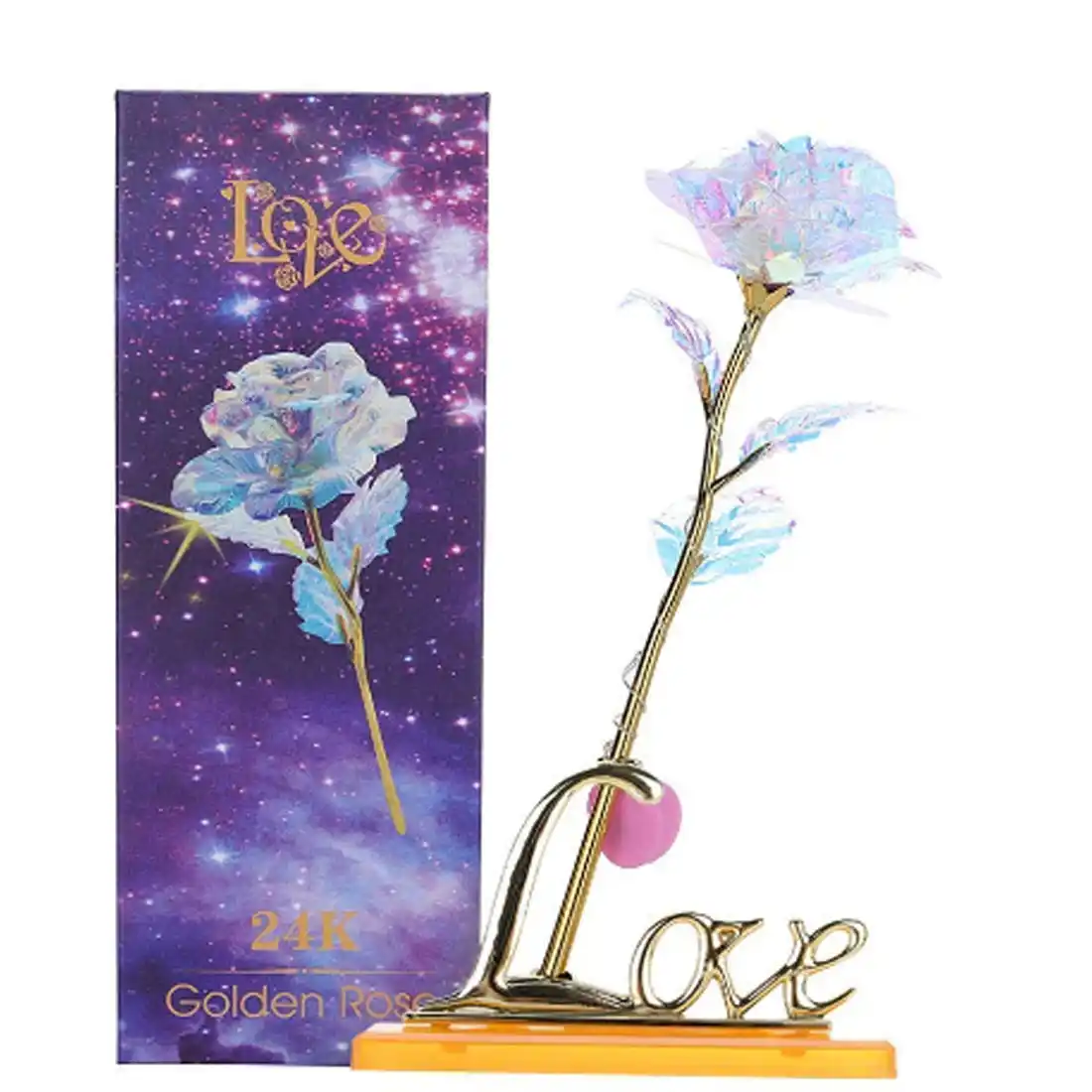 gift 24k foil plated rose gold rose lasts forever love wedding