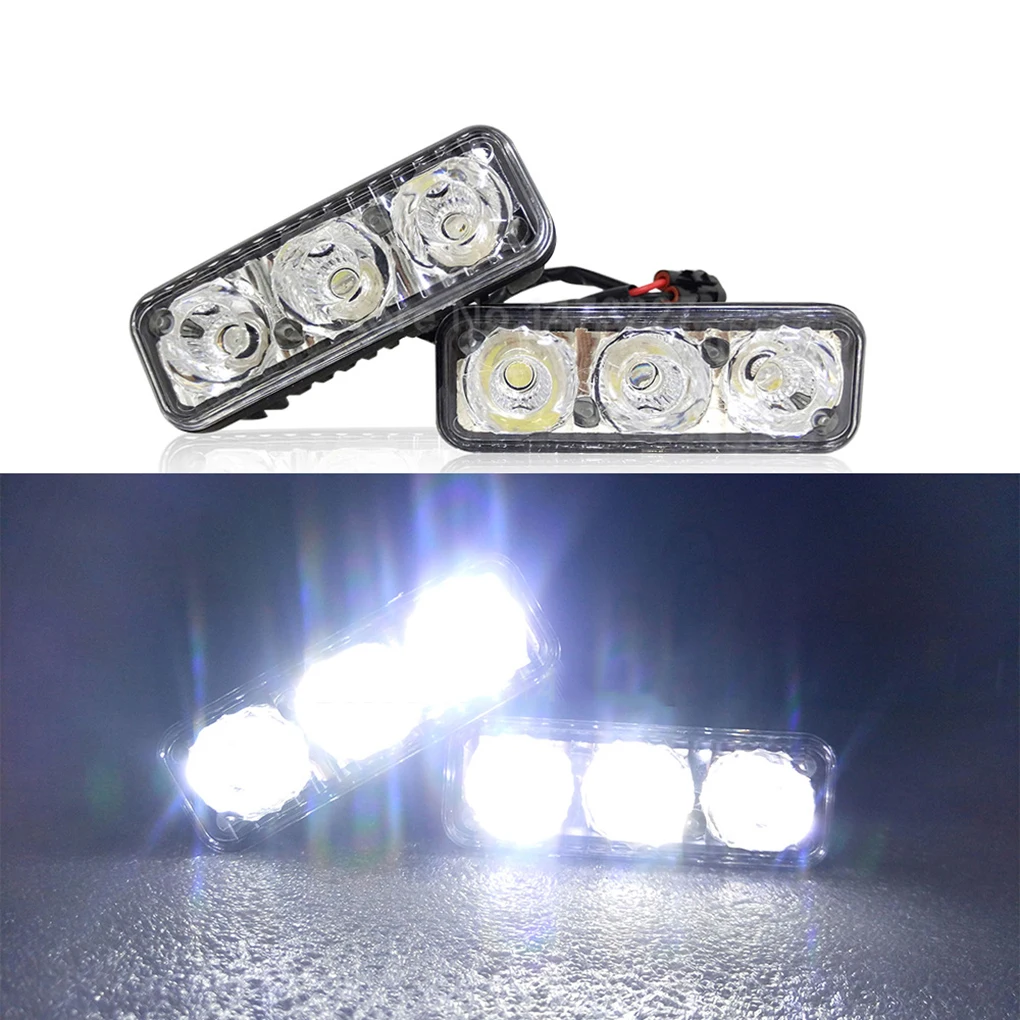 2Pcs Waterproof Car High Power LED Running Lights with Lens DC 12V 6000K 6 LED Replacment
2Pcs Waterproof Car High Power LED Running Lights with Lens DC 12V 6000K 6 LED Replacment