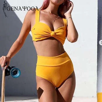 Genayooa Summer Bikini 2020 Sexy Swimwear Women High Waist Bikini Set Swimsuit Solid Swimming Suit Biquini Two Pieces Beachwear
Genayooa Summer Bikini 2020 Sexy Swimwear Women High Waist Bikini Set Swimsuit Solid Swimming Suit Biquini Two Pieces Beachwear
