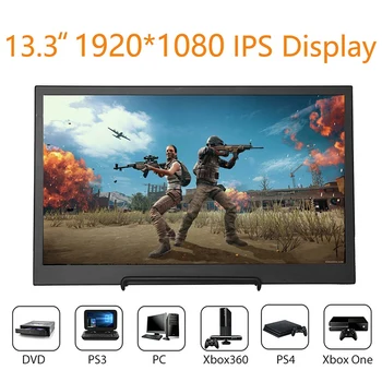 13.3 Inch Portable LCD Monitor HD 1080P Screen HDMI for NS Switch Laptop for PS4 for XBOX Game Monitor-EU Plug 
13.3 Inch Portable LCD Monitor HD 1080P Screen HDMI for NS Switch Laptop for PS4 for XBOX Game Monitor-EU Plug