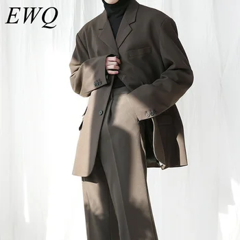 EWQ / men's wear Spring korean fashion new suit set Twinset Loose blazers + wide leg suit pants All-match two pieces set 9Y1021
EWQ / men's wear Spring korean fashion new suit set Twinset Loose blazers + wide leg suit pants All-match two pieces set 9Y1021