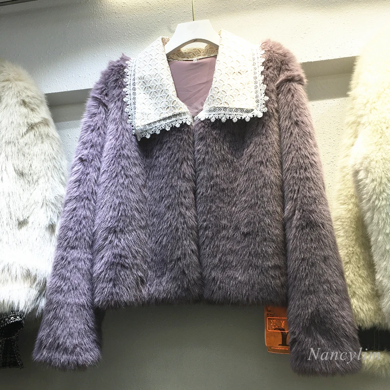 Short Faux Fox Fur Jacket Women 2020 Autumn and Winter New Lace Square Collar Coat Female Outwears Nancylim
Short Faux Fox Fur Jacket Women 2020 Autumn and Winter New Lace Square Collar Coat Female Outwears Nancylim