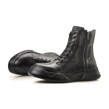 European Winter High Top Genuine Leather Mens Matin Boots Motorcycle Biker Male Casual Shoes Creeper Mid Heel Zipper Scarpe
European Winter High Top Genuine Leather Mens Matin Boots Motorcycle Biker Male Casual Shoes Creeper Mid Heel Zipper Scarpe