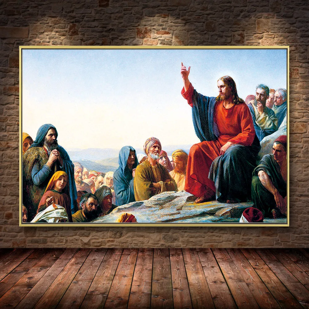 Иисус миссионеров и верующих Плакаты стен картины нарисованные на холсте