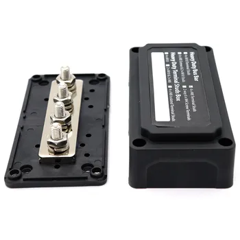 300/200A Heavy-Duty Module Design Bus-Bar Box Terminal Board with 4 Terminal Studs Car Styling Highest amperage rated bus bar
300/200A Heavy-Duty Module Design Bus-Bar Box Terminal Board with 4 Terminal Studs Car Styling Highest amperage rated bus bar