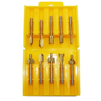 10pcs 1/8" HSS Titanium Coated Woodworking Router Drill Bits Carpentry Wood Cutter Milling For Dremel Tool 
10pcs 1/8" HSS Titanium Coated Woodworking Router Drill Bits Carpentry Wood Cutter Milling For Dremel Tool
