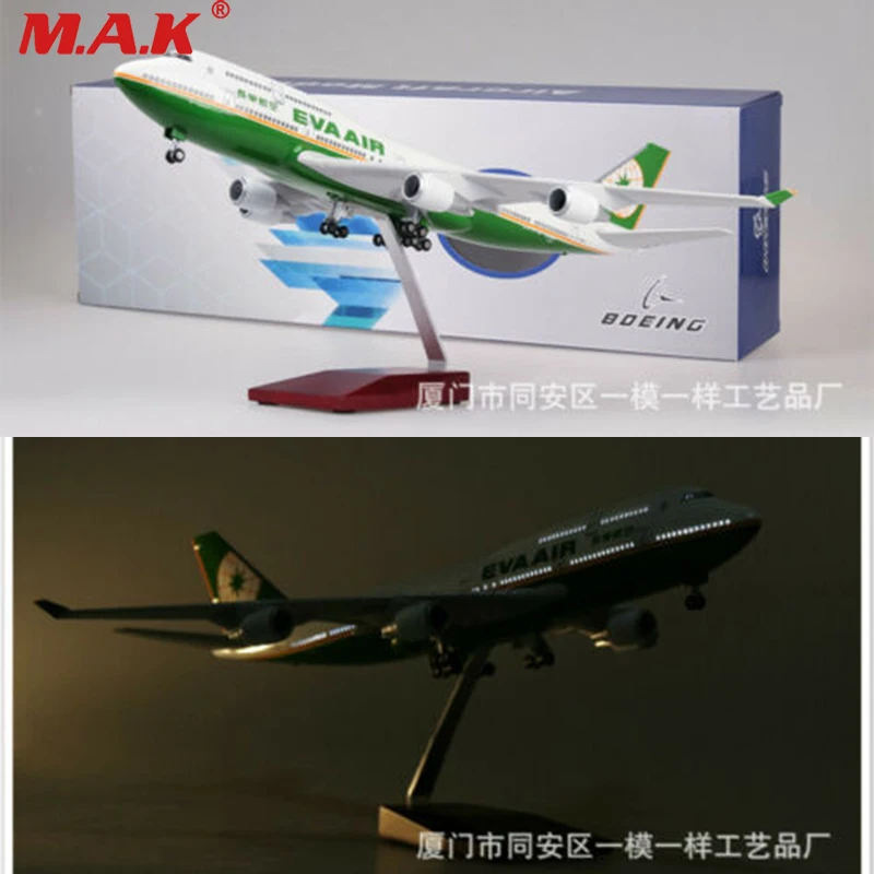 EVA AIR 1/157 Airplane Model Boeing 747 Resin W/LED Aircraft Plane Toy Gift for collection
EVA AIR 1/157 Airplane Model Boeing 747 Resin W/LED Aircraft Plane Toy Gift for collection
