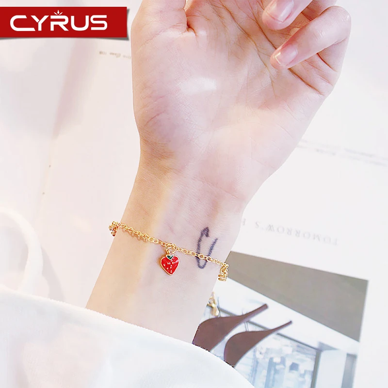 2019 Summer Fashion Boho Jewelry Strawberry Pink Bracelet Heart Zircon Bracelet Chain Statement Bohemian Gift Party Wedding
2019 Summer Fashion Boho Jewelry Strawberry Pink Bracelet Heart Zircon Bracelet Chain Statement Bohemian Gift Party Wedding