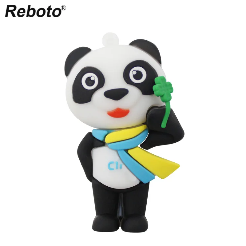 

Reboto Pendrive Cute animal panda USB Flash Drive 32GB 64GB Cartoon Clover Memory Stick 4GB 16GB 8GB USB 2.0 Mini U Disk