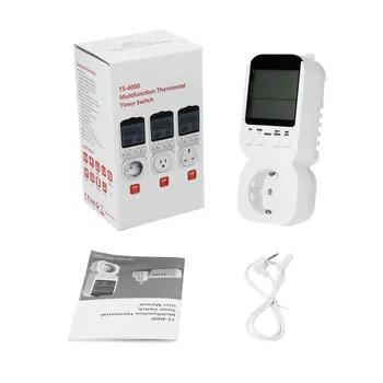 Multi-function LCD Display Thermostat Timer Switch Socket with Sensor Probe Digital Clock Adjustable 12/24 Hour Energy-saving
Multi-function LCD Display Thermostat Timer Switch Socket with Sensor Probe Digital Clock Adjustable 12/24 Hour Energy-saving