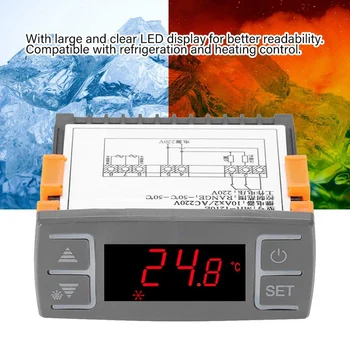 Digital Mh1210E Ac220V All-Purpose Digital Refrigerator Temperature Controller Thermostat , -50℃-50℃ 
Digital Mh1210E Ac220V All-Purpose Digital Refrigerator Temperature Controller Thermostat , -50℃-50℃