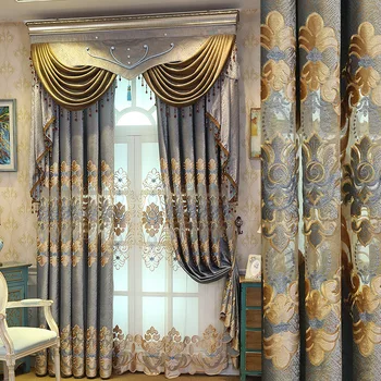 European Style Curtains for Living Room Dining Room Bedroom Chenille Curtains Embroidered Valance Finished Product Customization
European Style Curtains for Living Room Dining Room Bedroom Chenille Curtains Embroidered Valance Finished Product Customization