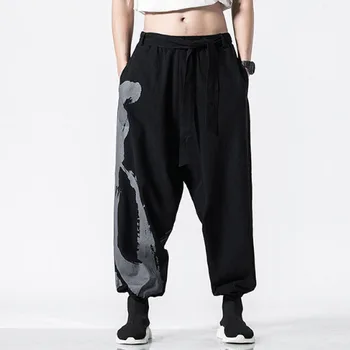 Homens casual solto calça streetwear masculino cintura elástica algodão linho imprimir harem calças corredores sweatpants tailân
Homens casual solto calça streetwear masculino cintura elástica algodão linho imprimir harem calças corredores sweatpants tailân