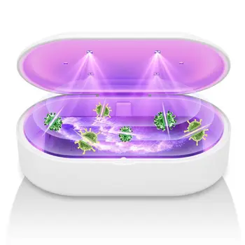 UV Cell Phone Sanitizer Wireless Charger Watch Cleaner Portable Disinfection Box 95AD 
UV Cell Phone Sanitizer Wireless Charger Watch Cleaner Portable Disinfection Box 95AD