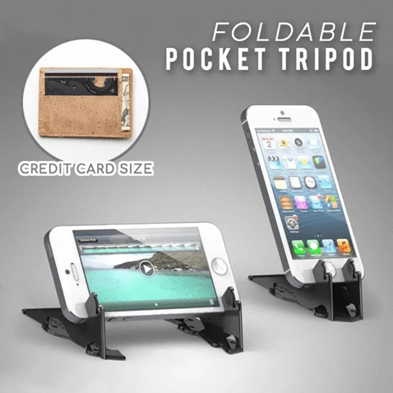 FOLDABLE POCKET PHONE TRIPOD Foldable Rotation Triangle Card Type Stable Pocket Tripod Desktop Stander For Mobile Phone Holder
FOLDABLE POCKET PHONE TRIPOD Foldable Rotation Triangle Card Type Stable Pocket Tripod Desktop Stander For Mobile Phone Holder