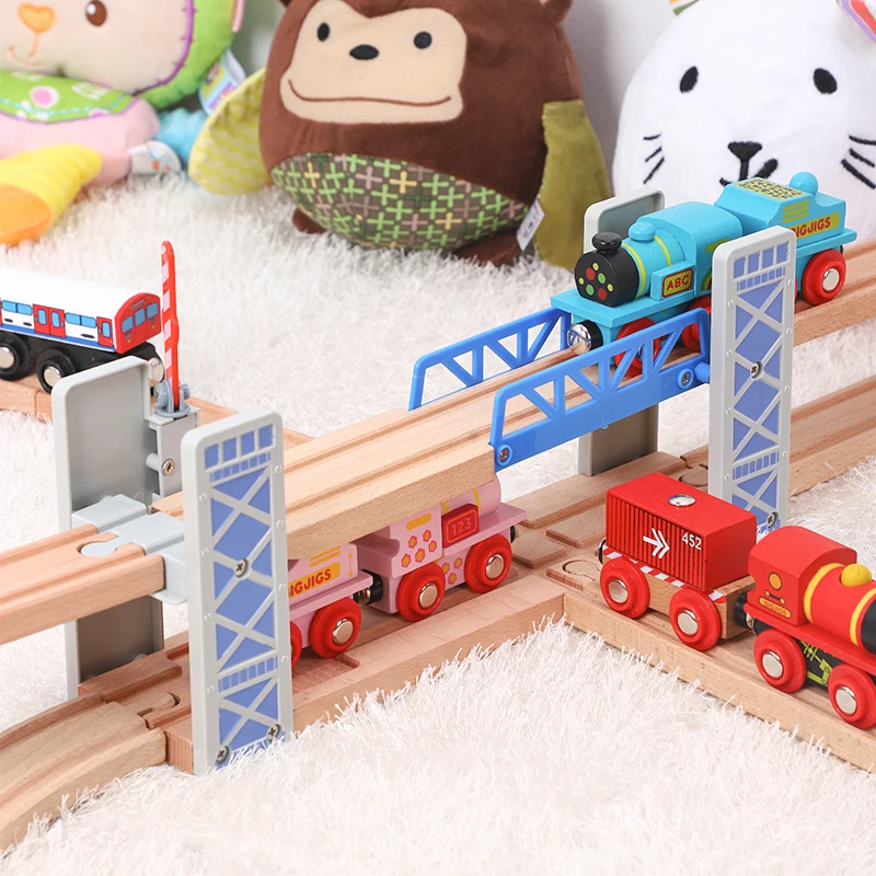 Wooden Fence Double Lift Bridge Bridge Overpass Wooden Train Tracks Railway Toys Set Accessories Overpass Model Kid's Toys Gifts
Wooden Fence Double Lift Bridge Bridge Overpass Wooden Train Tracks Railway Toys Set Accessories Overpass Model Kid's Toys Gifts