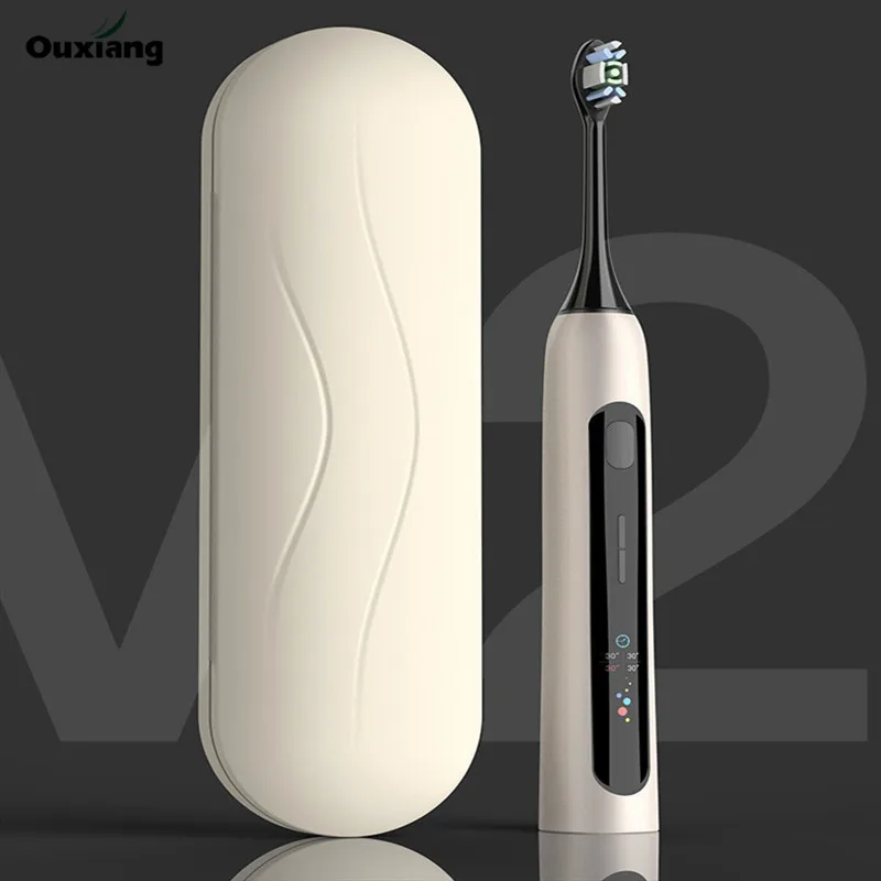 2020 New Ouxiang V2 Sonic Electric Toothbrush Adult 15 Modes Ultrasonic automatic Fast Charging Tooth Brush With Touch Screen
2020 New Ouxiang V2 Sonic Electric Toothbrush Adult 15 Modes Ultrasonic automatic Fast Charging Tooth Brush With Touch Screen