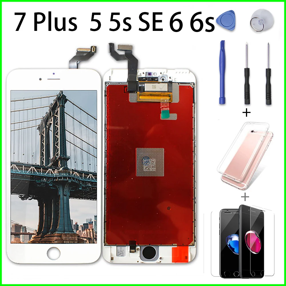 For iPhone 7 Plus 5 5s SE 6 6s LCD Replacement Touch Screen Digiziter Assembly for iPhone 6 LCD with No Dead Pixel+Tempered Film
For iPhone 7 Plus 5 5s SE 6 6s LCD Replacement Touch Screen Digiziter Assembly for iPhone 6 LCD with No Dead Pixel+Tempered Film