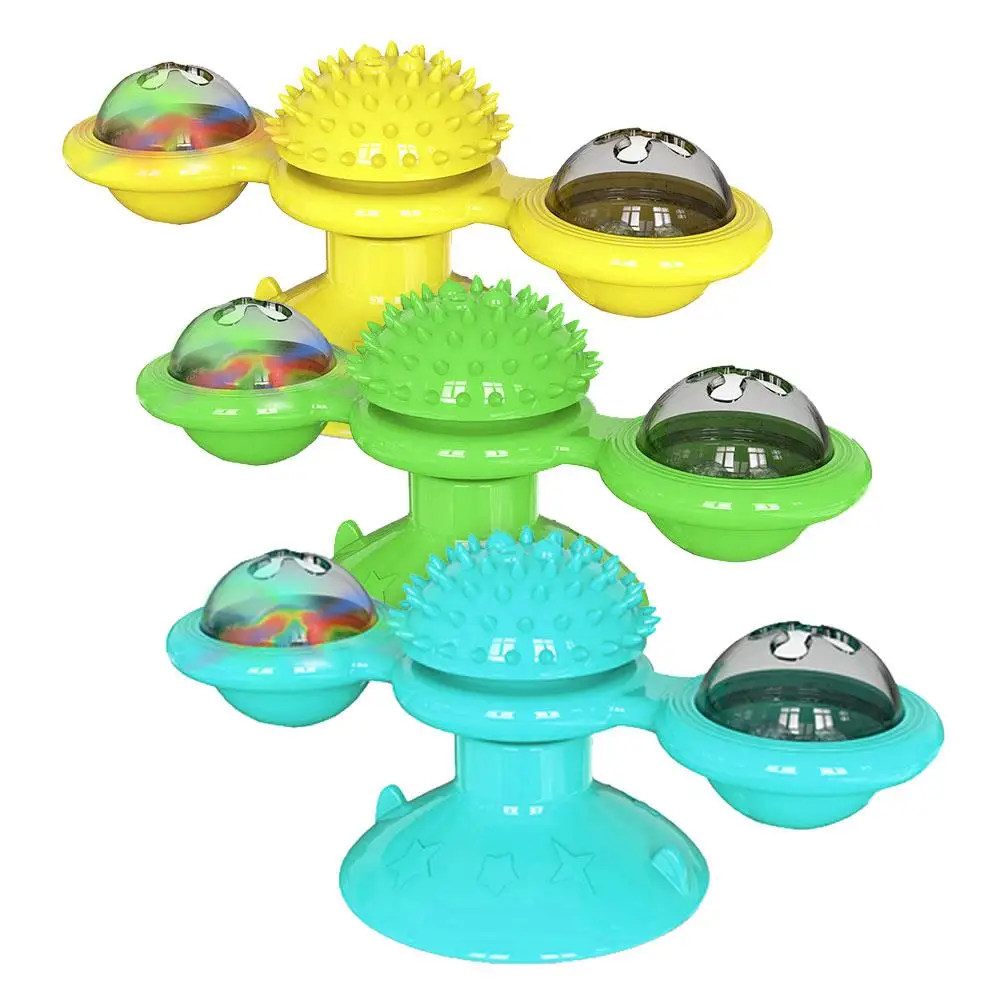 Cat Turntable Toy 3 Colors Improve Intelligence Trainer Scratching Tickle Windmill Cat Toy Funny TPR+PC Pet Toys Catnip Ball
Cat Turntable Toy 3 Colors Improve Intelligence Trainer Scratching Tickle Windmill Cat Toy Funny TPR+PC Pet Toys Catnip Ball