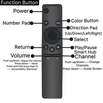 Remote Control suitable For Samsung TV BN59-01270A BN59-01265A BN59-01266A BN59-01292A (Smart 4K UHD TV 6/7/8/9 Series)
Remote Control suitable For Samsung TV BN59-01270A BN59-01265A BN59-01266A BN59-01292A (Smart 4K UHD TV 6/7/8/9 Series)