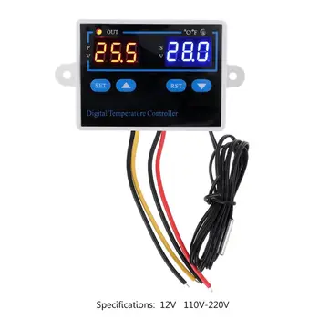 C/F Digital Thermostat Temperature Controller 10A Direct Output Egg Incubator Regulator 12V 110V 220V 
C/F Digital Thermostat Temperature Controller 10A Direct Output Egg Incubator Regulator 12V 110V 220V