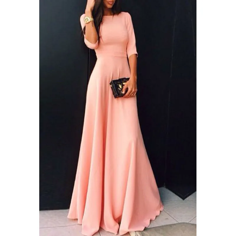 Pink Round Neck Half Sleeve Maxi Evening gown 2018 New Arrival Fall Prom Half Sleeve Custom mother of the bride dresses
Pink Round Neck Half Sleeve Maxi Evening gown 2018 New Arrival Fall Prom Half Sleeve Custom mother of the bride dresses