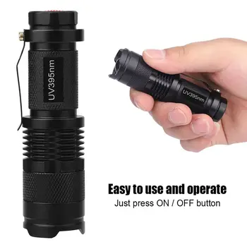Rechargeable UV Ultra LED Flashlight Blacklight Light Inspection Lamp Torch 395/365 nM led flashlight
Rechargeable UV Ultra LED Flashlight Blacklight Light Inspection Lamp Torch 395/365 nM led flashlight