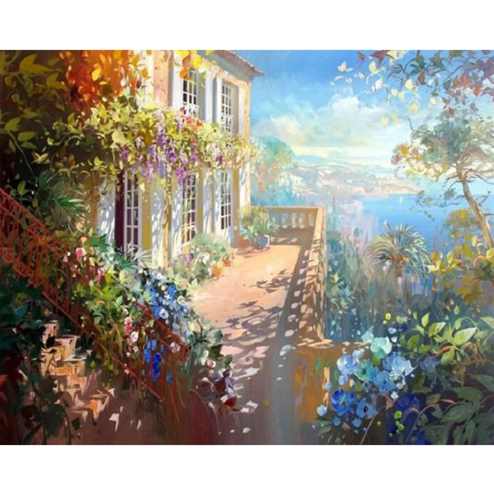 5D DIY Diamond Painting Sunshine House scenery Cross Stitch Diamond Embroidery crystal Full dirll Picture Rhinestones Gift Resin
5D DIY Diamond Painting Sunshine House scenery Cross Stitch Diamond Embroidery crystal Full dirll Picture Rhinestones Gift Resin