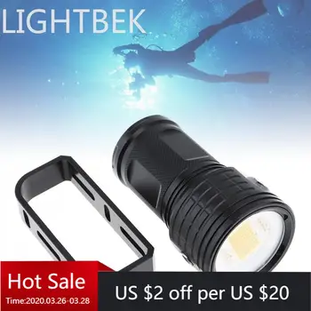Diving Underwater LED Flashlights 80m Scuba Video Light 150W 15000LM 30 COB 9090 White 5*XML2+5 COB XPE Red R5+5 COB XPE Blue B5
Diving Underwater LED Flashlights 80m Scuba Video Light 150W 15000LM 30 COB 9090 White 5*XML2+5 COB XPE Red R5+5 COB XPE Blue B5