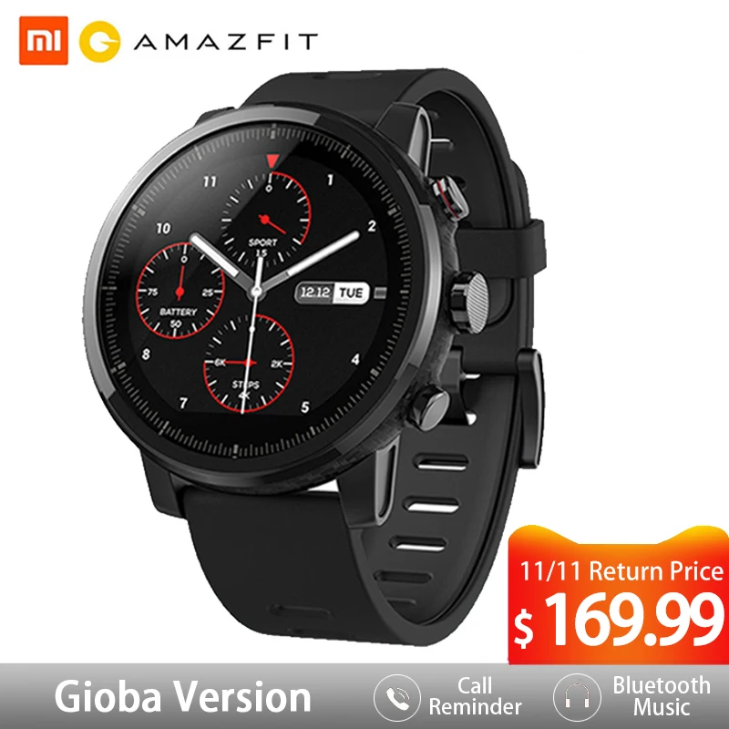 Amazfit Stratos 2 smart watch Pace 2 with GPS Heart Rate Monitor 50 meter Waterproof huami original smartwatch
Amazfit Stratos 2 smart watch Pace 2 with GPS Heart Rate Monitor 50 meter Waterproof huami original smartwatch