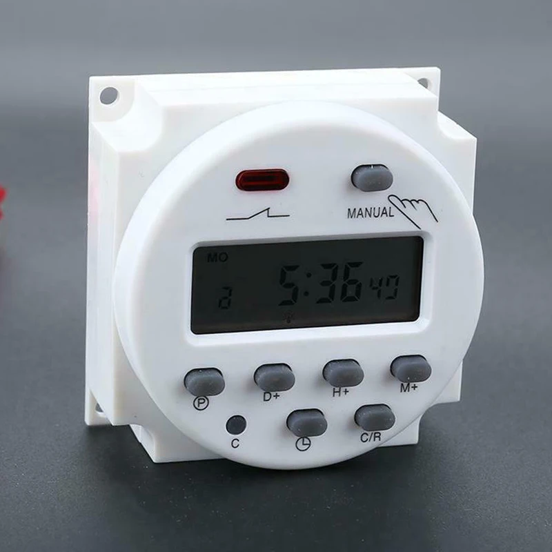Digital Programmable Time Relay Switch LCD Display Power Timer Weekly Days Home Electrical Switches Accessories
Digital Programmable Time Relay Switch LCD Display Power Timer Weekly Days Home Electrical Switches Accessories