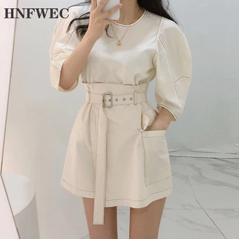 2020 Summer New Simple Fashion Trend Ladies Puff Sleeve Shirt Top + High Waist Big Pocket all-match Skirt 2 SetsT186
2020 Summer New Simple Fashion Trend Ladies Puff Sleeve Shirt Top + High Waist Big Pocket all-match Skirt 2 SetsT186