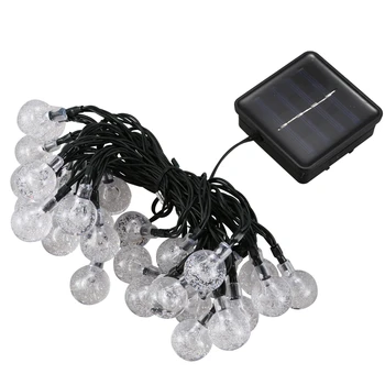 Solar Outdoor String Lights 20ft 30 LED Warm White Crystal Ball Solar Powered Globe Fairy Lights for Garden Fence Path Landscape
Solar Outdoor String Lights 20ft 30 LED Warm White Crystal Ball Solar Powered Globe Fairy Lights for Garden Fence Path Landscape