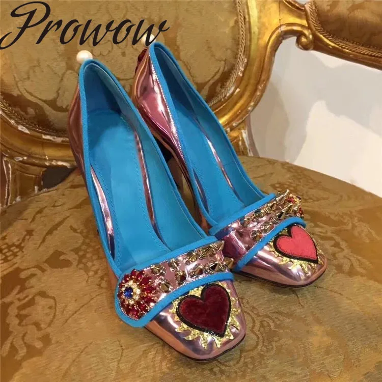 Prowow New Genuine Leather Heart Shaped Spring Summer Pumps Branded Crystal Floral Fringe HIgh Heel Pumps Shoes Women
Prowow New Genuine Leather Heart Shaped Spring Summer Pumps Branded Crystal Floral Fringe HIgh Heel Pumps Shoes Women