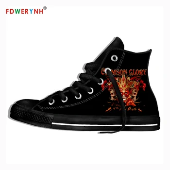 

High Top Canvas Mens Casual Shoes Crimson Glory Band Most Influential Metal Bands Of All Time Lightweight Shoes For Women Men