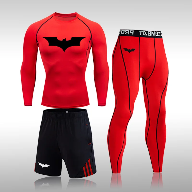 3 Pcs/Set Men's Sportswear Running Training Warm Base Layer Compression Tights Jogging Batman Sports Suit Men's Gym 2021
3 Pcs/Set Men's Sportswear Running Training Warm Base Layer Compression Tights Jogging Batman Sports Suit Men's Gym 2021
