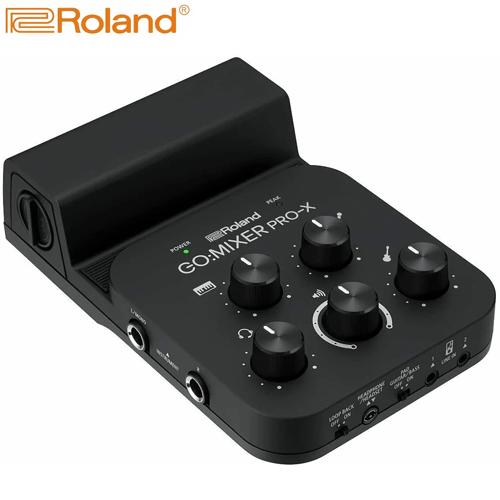 Roland go mixer pro X Palm-sized audio mixer for smartphones Live for mobile devicesEquipped
Roland go mixer pro X Palm-sized audio mixer for smartphones Live for mobile devicesEquipped