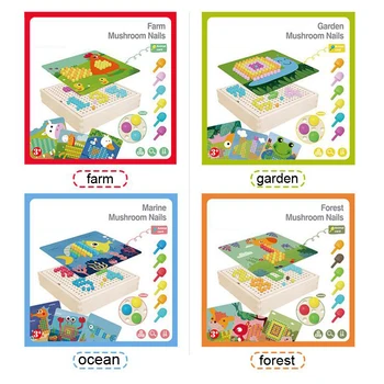 DOLLRYGA Children Educational Wooden Toys Creative Mosaic Mushroom Nail Kit Art Kids 3D Puzzle Toy Gift For baby Funny Toys lote
DOLLRYGA Children Educational Wooden Toys Creative Mosaic Mushroom Nail Kit Art Kids 3D Puzzle Toy Gift For baby Funny Toys lote
