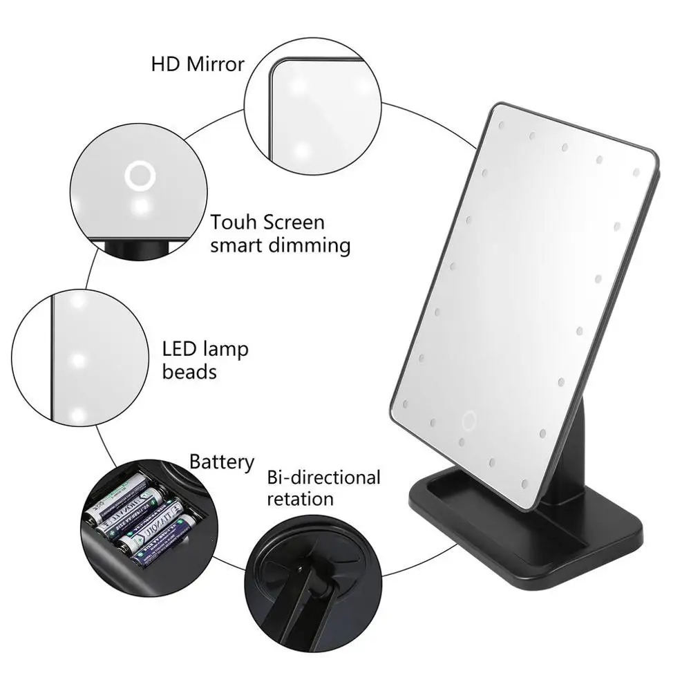 20LED Dimmable Make-up Table Mirrior 12" Screen 4000-5000K with Removable Suction Cup 10X Magnification Magnifier
20LED Dimmable Make-up Table Mirrior 12" Screen 4000-5000K with Removable Suction Cup 10X Magnification Magnifier