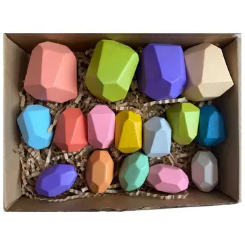 16 Pcs Children Wooden Colored Stone Stacking Game Building Block Education Toy
16 Pcs Children Wooden Colored Stone Stacking Game Building Block Education Toy