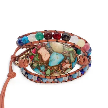 2020 Unique Punk Bracelets Women Wrap Bracelets Natural Stones 3 Layers Leather Cuff Bracelet Femme Bracelets Gifts Dropshipping
2020 Unique Punk Bracelets Women Wrap Bracelets Natural Stones 3 Layers Leather Cuff Bracelet Femme Bracelets Gifts Dropshipping