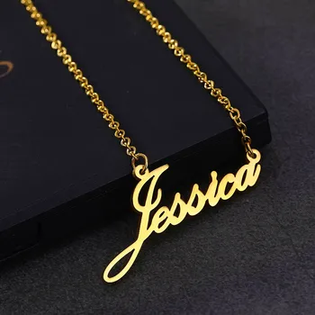 Stainless Steel Personalized Custom Name Necklace Mirror Surface Gold Choker Necklace & Pendant Nameplate Jewelry Mother's Day 
Stainless Steel Personalized Custom Name Necklace Mirror Surface Gold Choker Necklace & Pendant Nameplate Jewelry Mother's Day