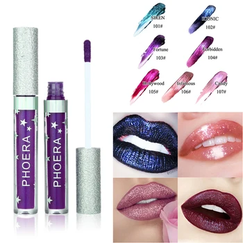 PHOERA Lip gloss Metallic Diamond Pearly Watery Lipgloss Sparkling Party Radiant Fashion Liquid Lip gloss Makeup Cosmetics TSLM1
PHOERA Lip gloss Metallic Diamond Pearly Watery Lipgloss Sparkling Party Radiant Fashion Liquid Lip gloss Makeup Cosmetics TSLM1