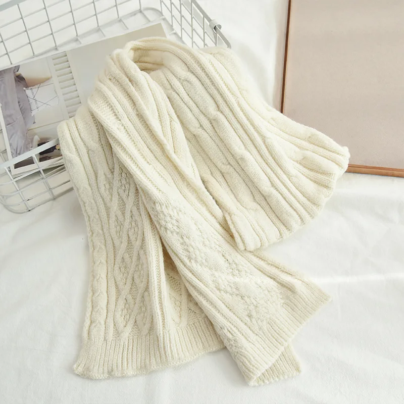 Korean-Style Fashion Solid Color Knit Scarf Student Autumn And Winter Faux Cashmere Thick Wild Warm Men's And Women's Scarf
Korean-Style Fashion Solid Color Knit Scarf Student Autumn And Winter Faux Cashmere Thick Wild Warm Men's And Women's Scarf