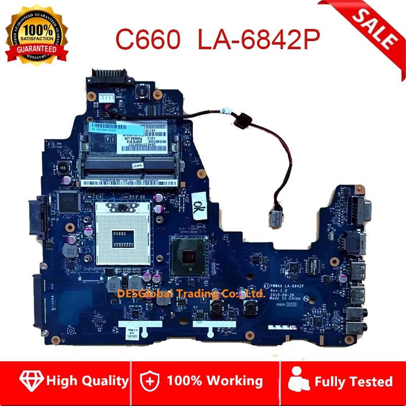 For Toshiba C660 C665 Laptop Motherboard K000111440 PWWAA LA-6842P Mainboard DDR3 HM55 Fully Tested Fast Shipping
For Toshiba C660 C665 Laptop Motherboard K000111440 PWWAA LA-6842P Mainboard DDR3 HM55 Fully Tested Fast Shipping