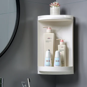 Bathroom Rotating Corner Makeup Organizer 2 Layers Cosmetics Storage Rack Wall Mounted Type Plastic Hanging Shlef for Bathroom
Bathroom Rotating Corner Makeup Organizer 2 Layers Cosmetics Storage Rack Wall Mounted Type Plastic Hanging Shlef for Bathroom