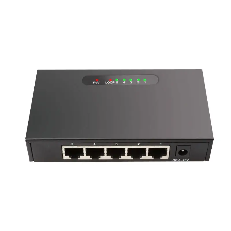 Diewu 5 Port Gigabit Ethernet Network Switch 10/100/1000Mpbs Hub Desktop Lan Hub Full/Half Duplex Exchange Ethernet Smart Switch
Diewu 5 Port Gigabit Ethernet Network Switch 10/100/1000Mpbs Hub Desktop Lan Hub Full/Half Duplex Exchange Ethernet Smart Switch