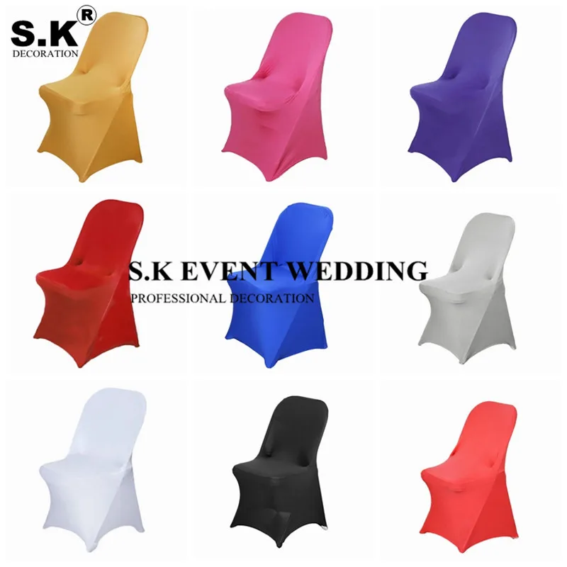 

Elegant Folding Lycra Spandex Chair Cover Banquet Covers For Wedding Event Decoration