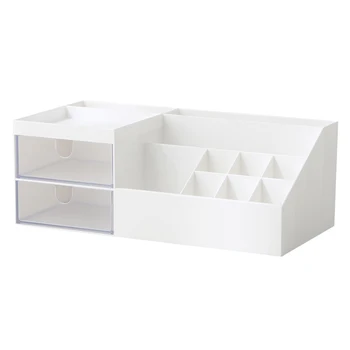 Desktop Storage Box with Compartments Drawer Style Space-saving Plastic Case Stylish Sundries Organizer
Desktop Storage Box with Compartments Drawer Style Space-saving Plastic Case Stylish Sundries Organizer