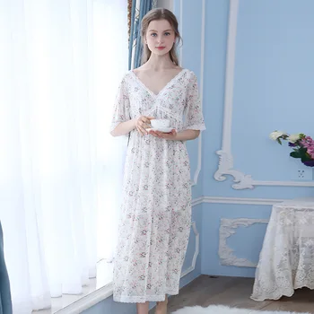 Summer Bohemia Print Nightgowns Women Short Sleeve Sexy V Neck Long Nightdress Cool Bathrobe Female Night Home Wear Sleep Dress
Summer Bohemia Print Nightgowns Women Short Sleeve Sexy V Neck Long Nightdress Cool Bathrobe Female Night Home Wear Sleep Dress